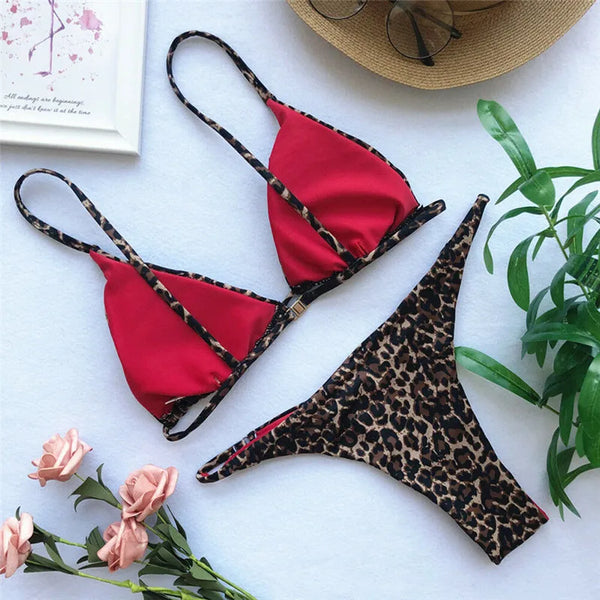 WOLFF | Luxus Sommer Bikini Set Sexy Tier Leopard