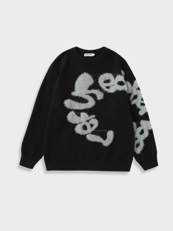 Wolff Fuzzy Letter Sweater