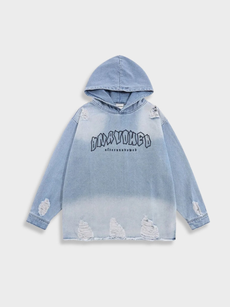 Wolff Broken Denim Hoodie