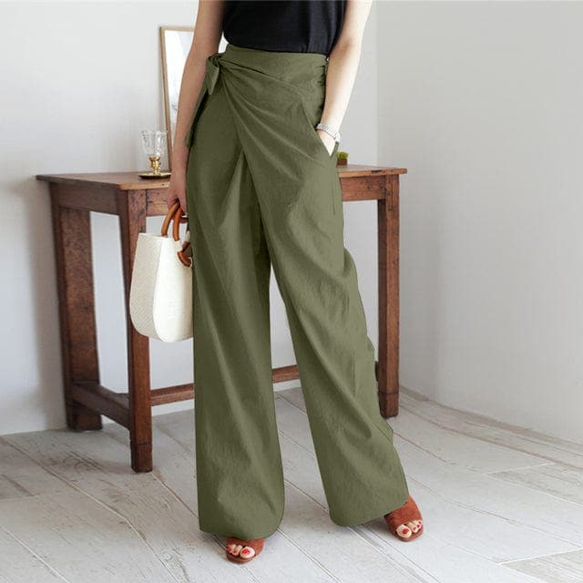 WOLFF - Elegante Wickelhose mit hoher Taille