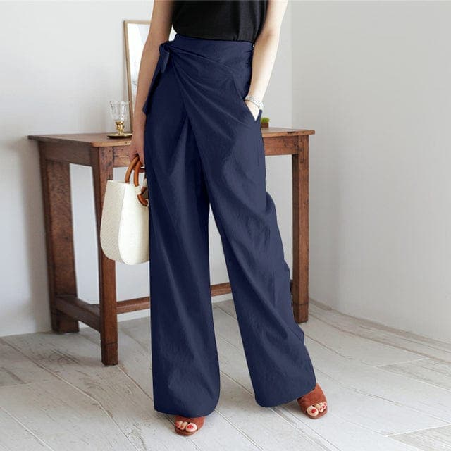 WOLFF - Elegante Wickelhose mit hoher Taille