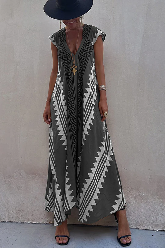 WOLFF - Maxi-Strandkleid mit Ethno-Print (In 7 Farben)