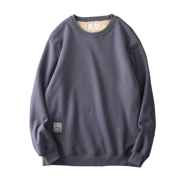 WOLFF | Bequem Herren-Fleece-Sweatshirt Mit Rundhalsausschnitt