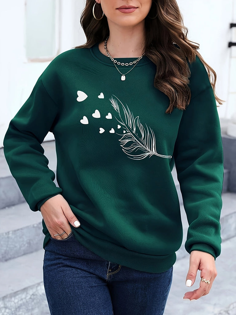 WOLFF | Lässiges Sweatshirt mit Federprint