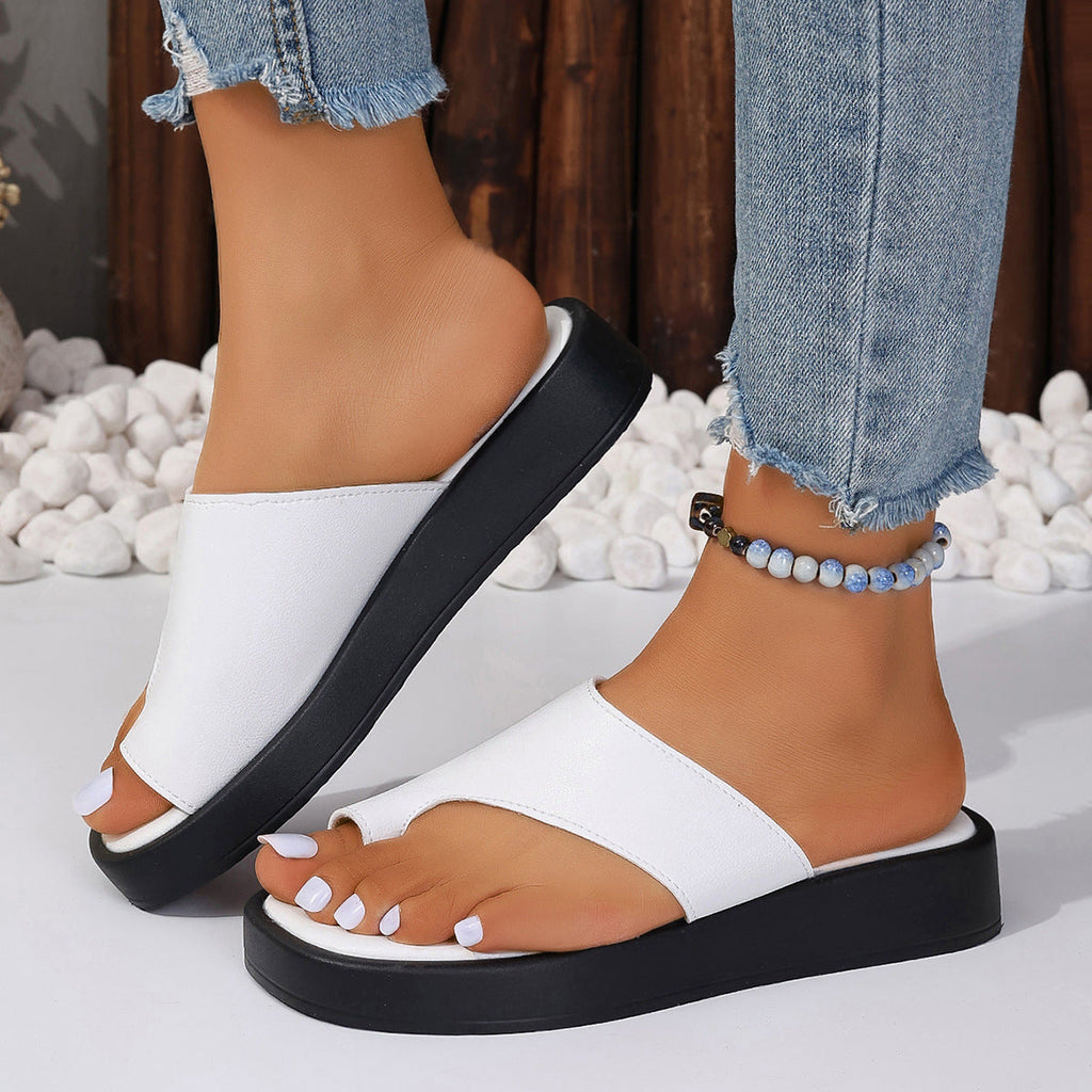 Wolff Sommer-Clip-Sandalen mit dicker Sohle