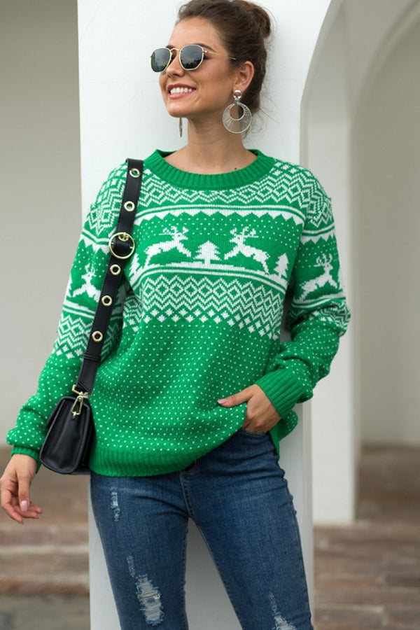 WOLFF Weihnachts-Schneeflocken-Pullover