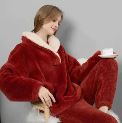 WOLFF - Pyjama-Set aus flauschigem Fleece für die Nacht