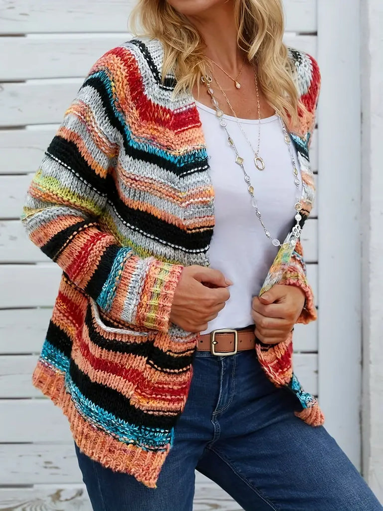 Strickjacke mit offener Vorderseite