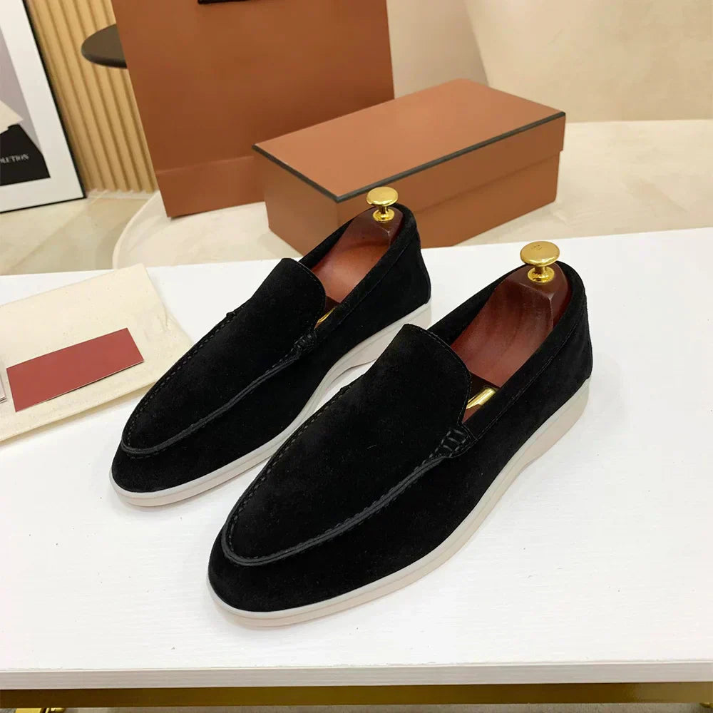 Elegante Veloursleder-Slipper