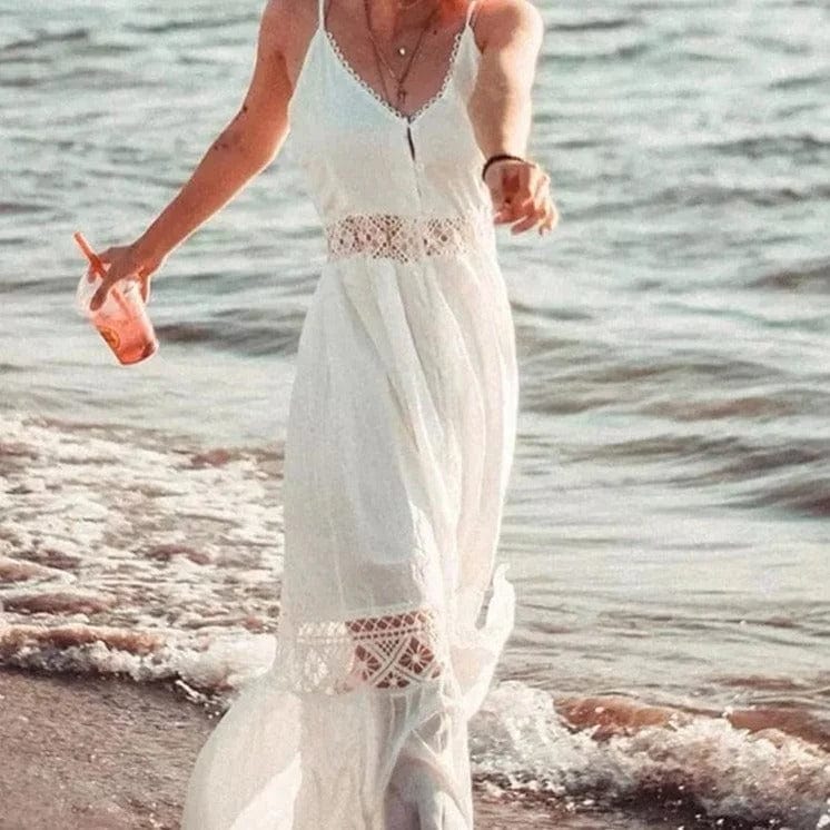 WOLFF Durchbrochenes Strandkleid mit Trägern