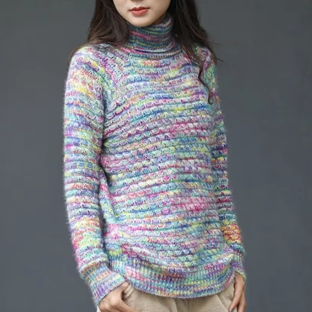 Strickpullover mit Batikmuster