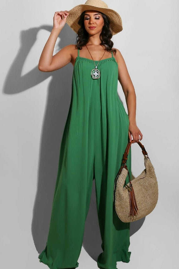 Camisole Overall mit weitem Bein