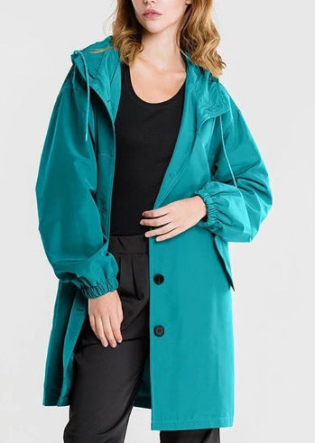 Wasserfeste Windjacke mit Kapuze in Übergröße Regenjacke