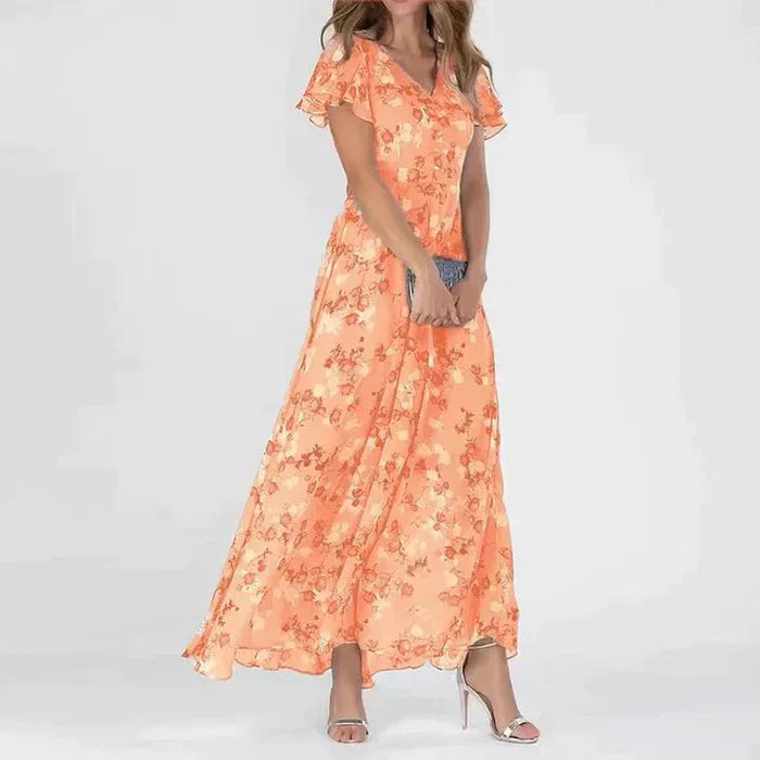 WOLFF - Langes Sommerkleid mit Blumenmuster