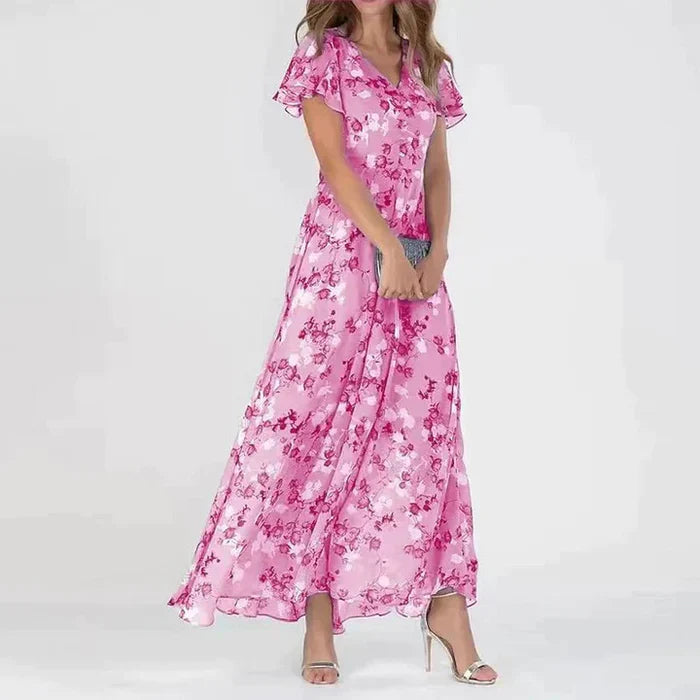 WOLFF - Langes Sommerkleid mit Blumenmuster