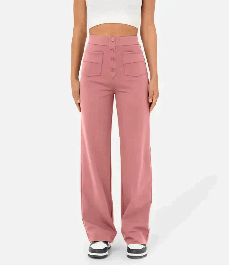 Wolff Pants | Stylische trendige Stretch-Hose mit hoher Taille für Frauen