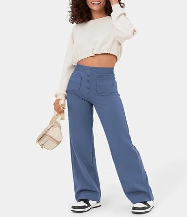 Wolff Pants | Stylische trendige Stretch-Hose mit hoher Taille für Frauen