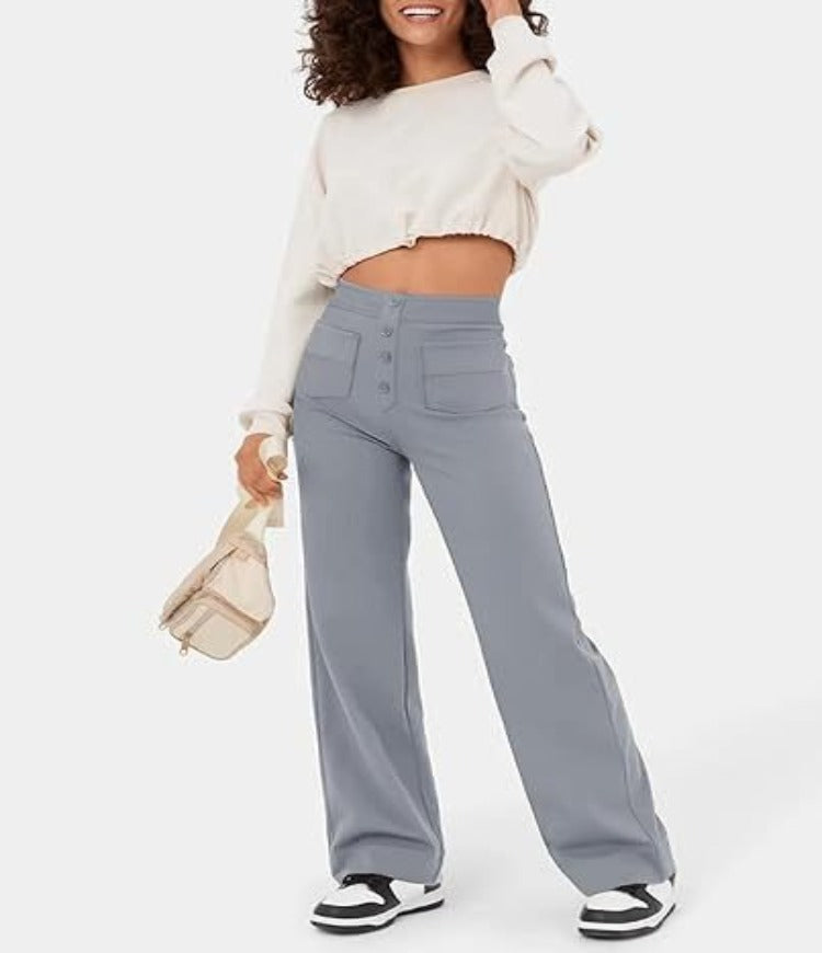 Wolff Pants | Stylische trendige Stretch-Hose mit hoher Taille für Frauen