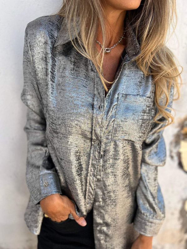 Metallische Bluse