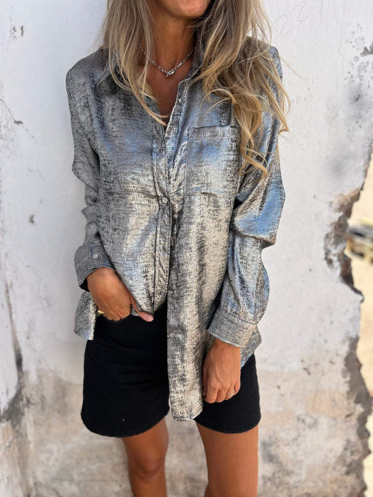 Metallische Bluse