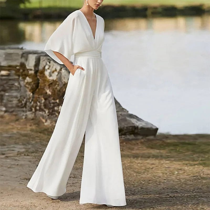 Eleganter V-Ausschnitt Jumpsuit