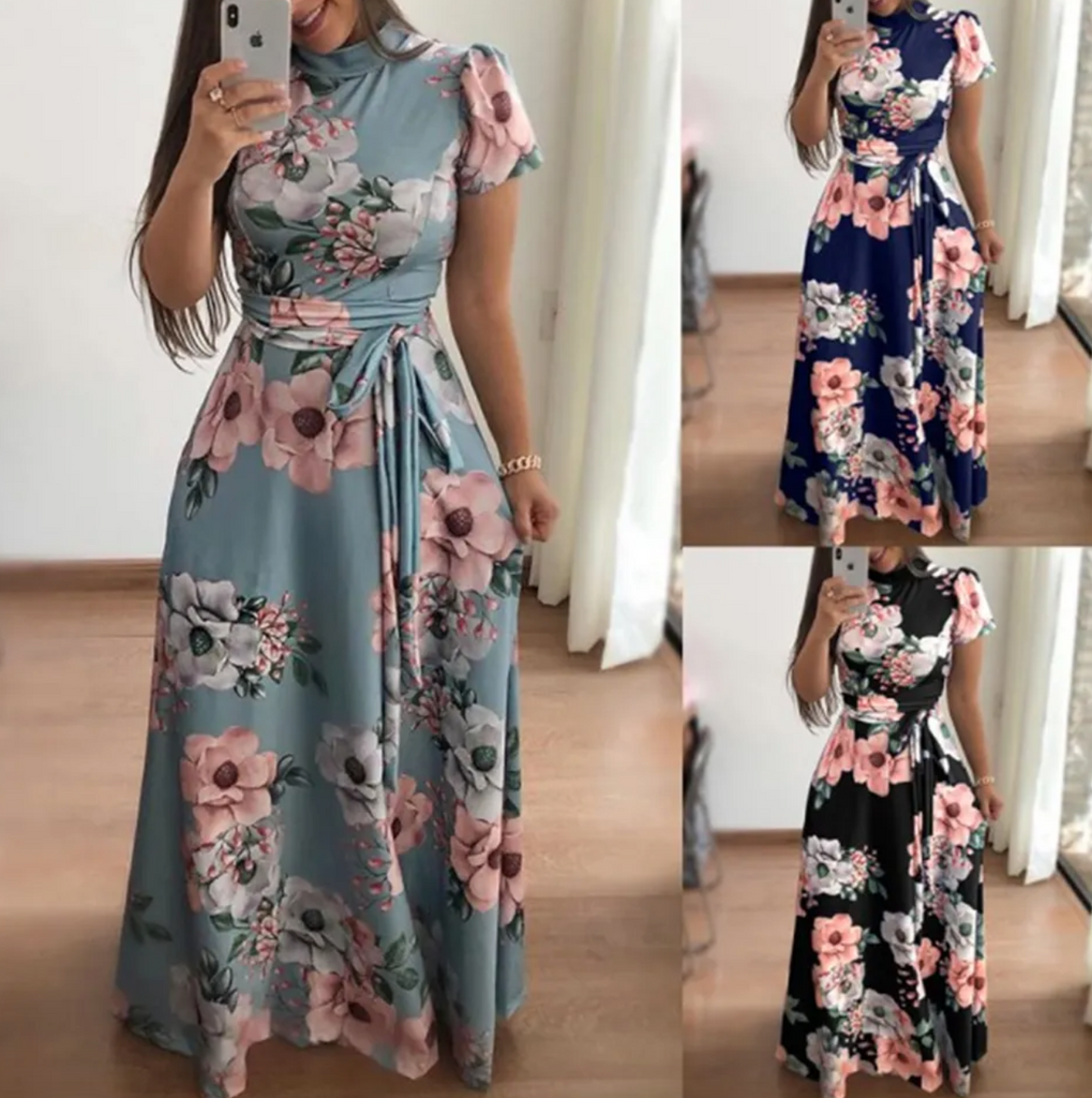 WOLFF - Das atemberaubende Maxikleid mit Blumenmuster