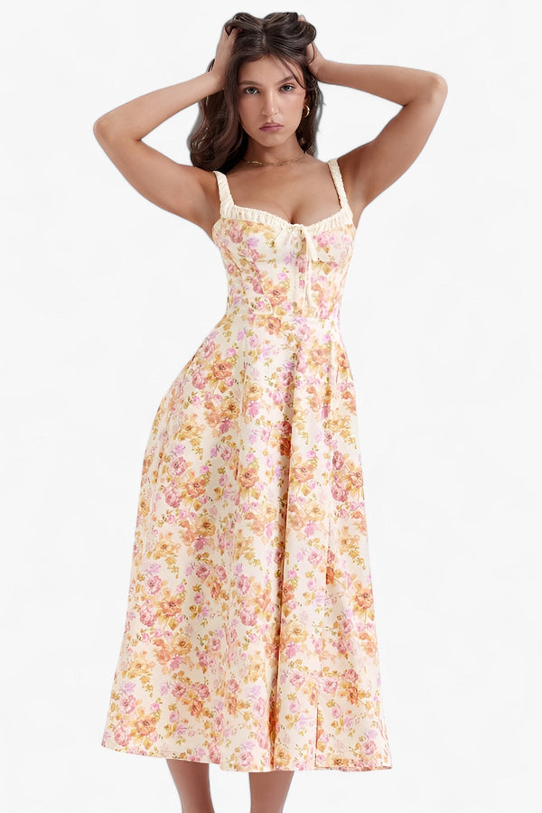 Blumen-Kleid mit Spitze für den Sommer