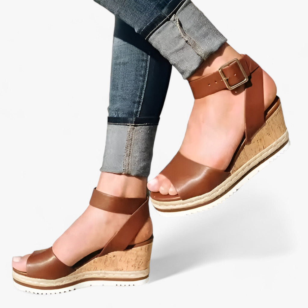 Athia | Vegane Leder-Keilsandalen - Stilvoll und bequem