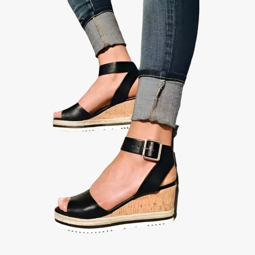 Athia | Vegane Leder-Keilsandalen - Stilvoll und bequem