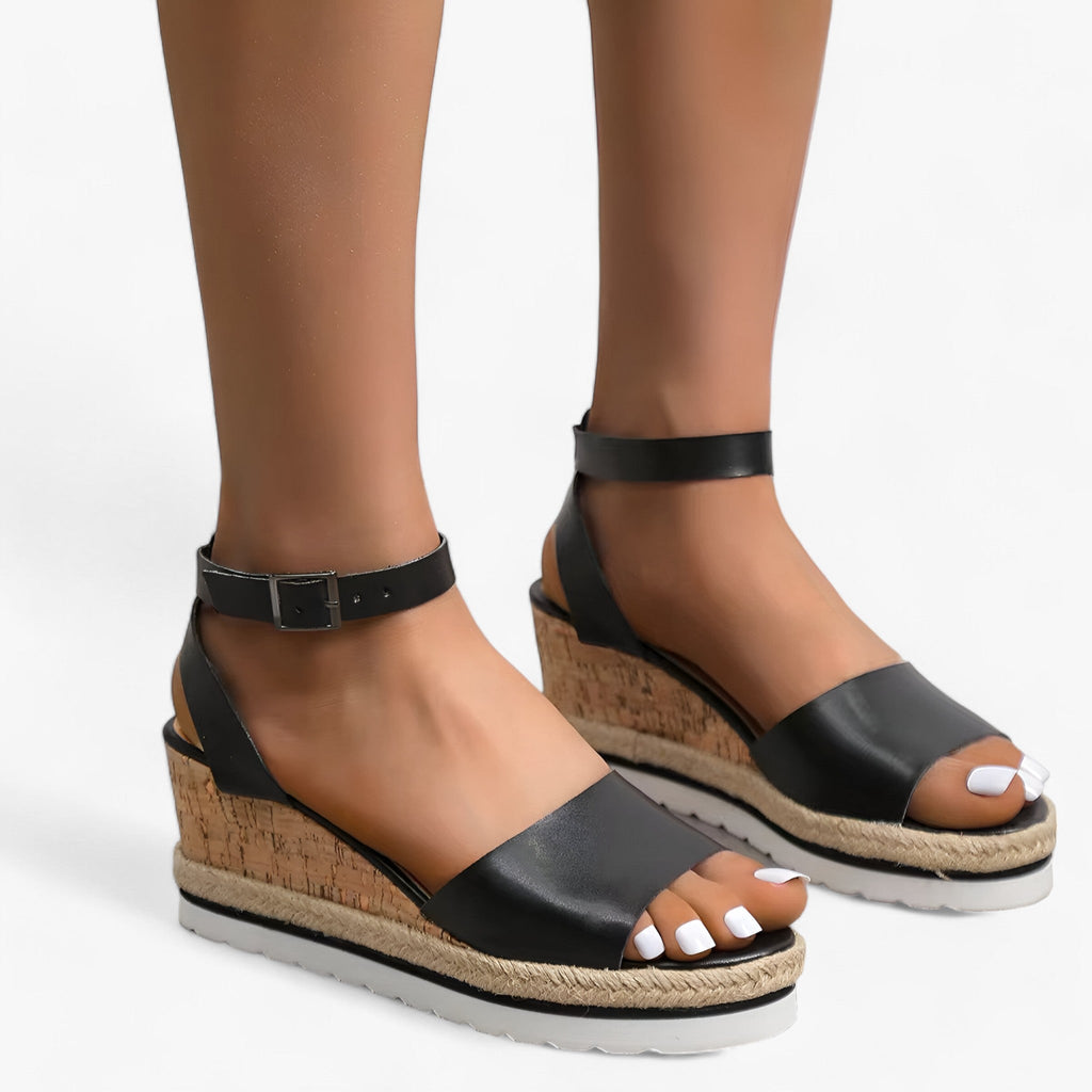 Athia | Vegane Leder-Keilsandalen - Stilvoll und bequem