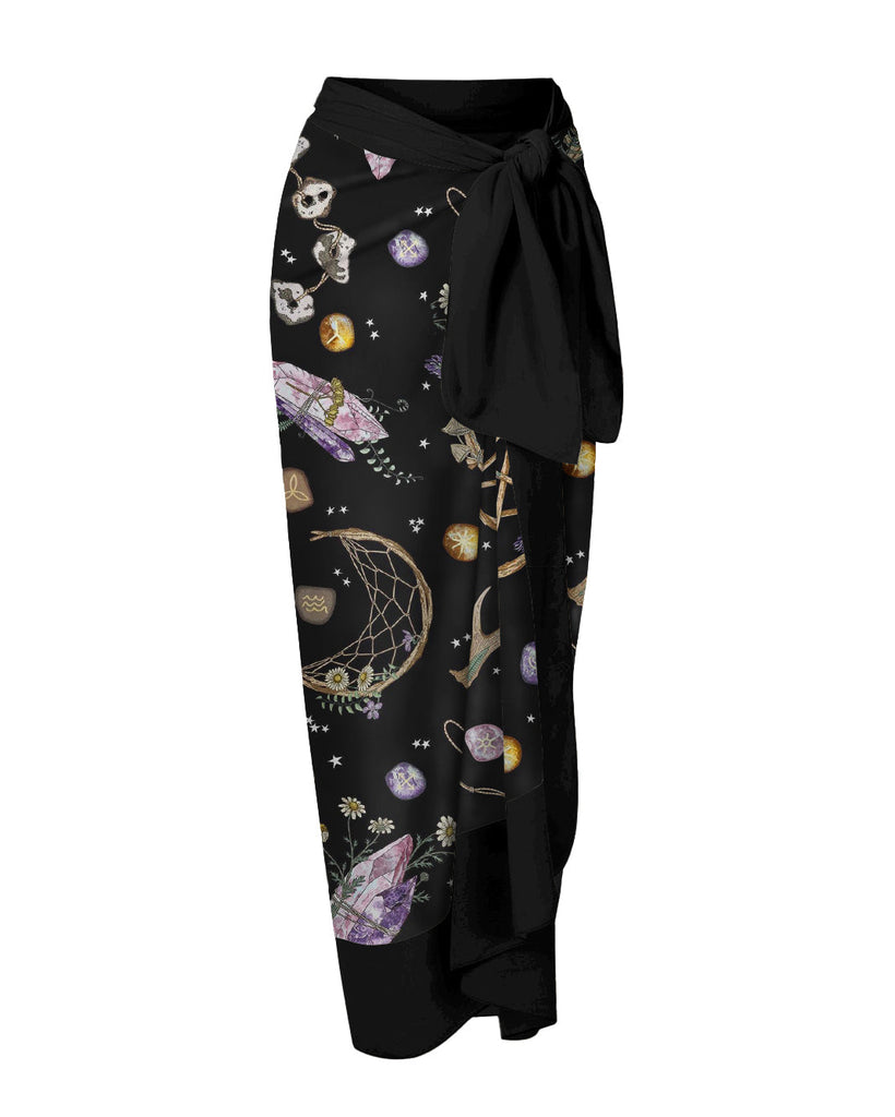 WOLFF-Sarong mit „Magic Witch Things“-Aufdruck