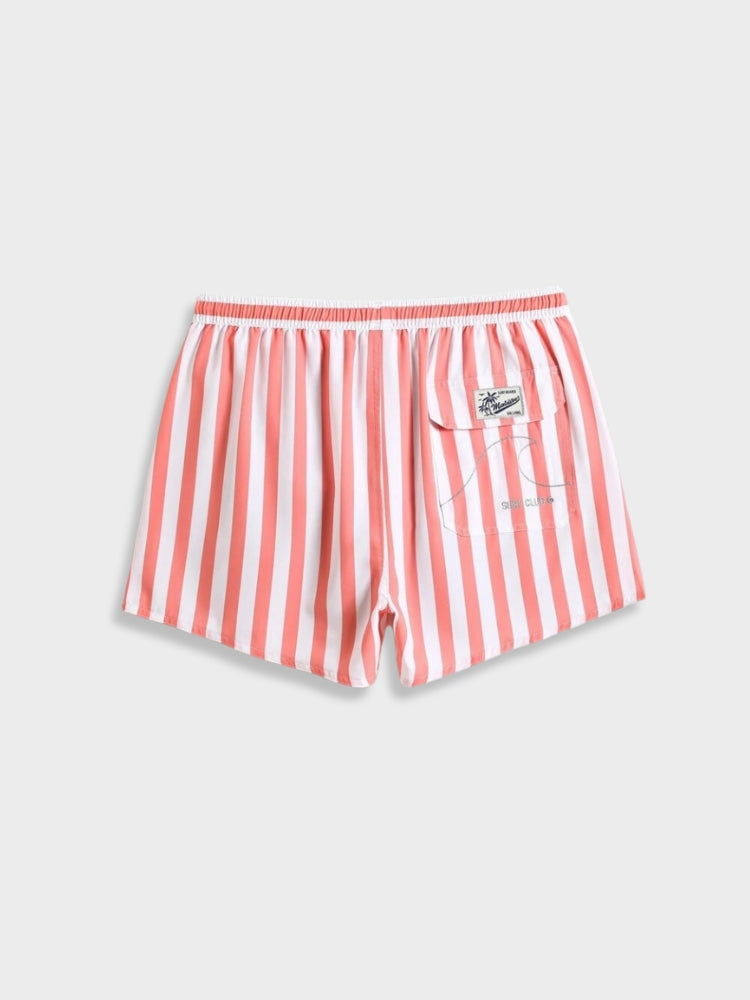 Wolff Money Striped Red Swimshorts