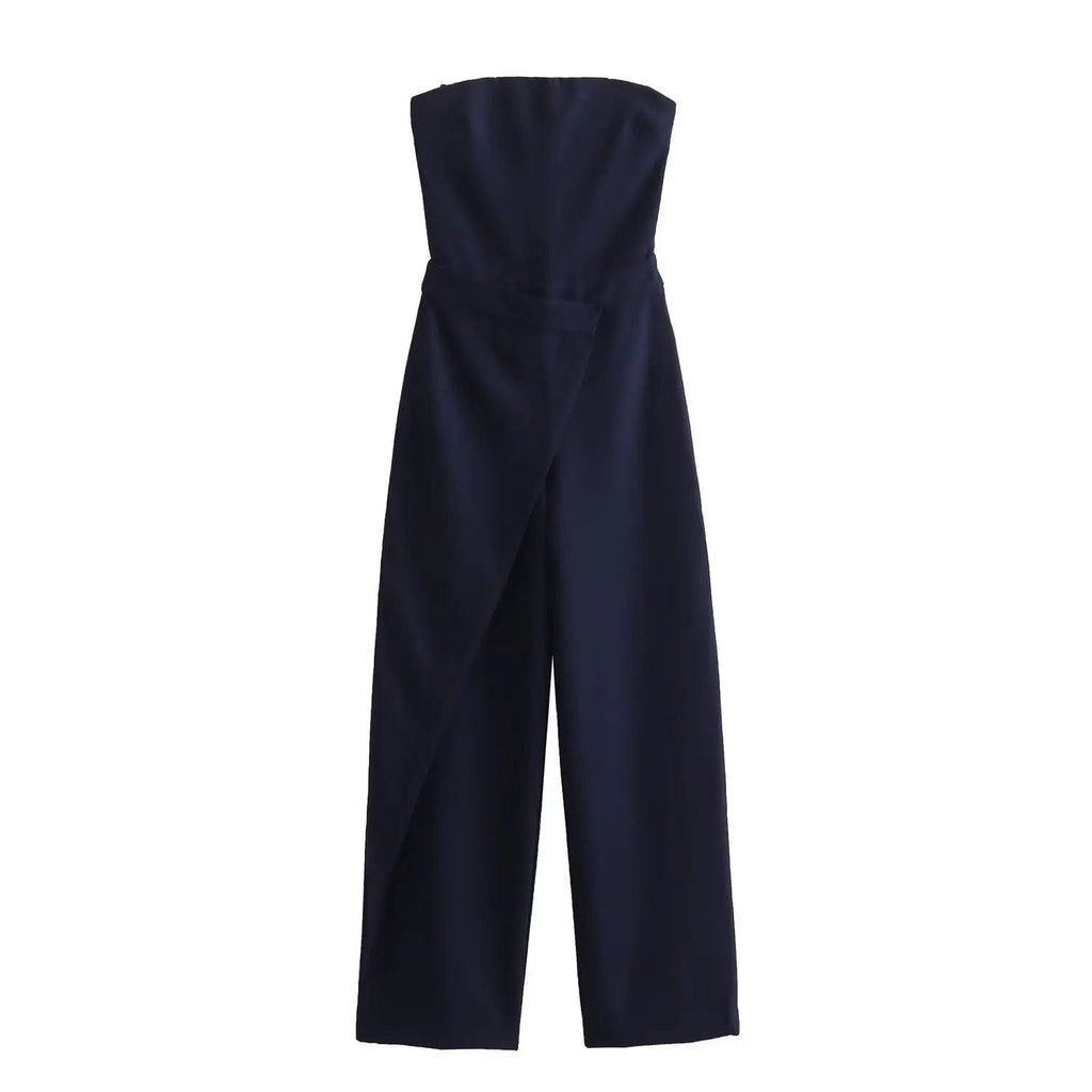 Jumpsuit mit weitem Bein und trägerlos