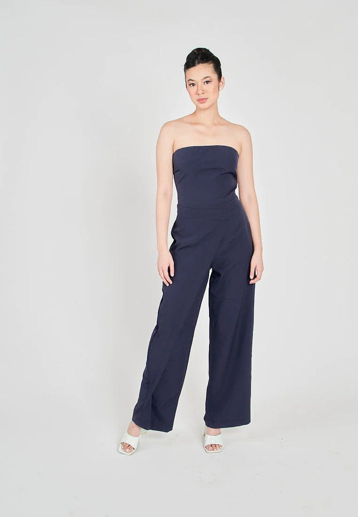 Jumpsuit mit weitem Bein und trägerlos