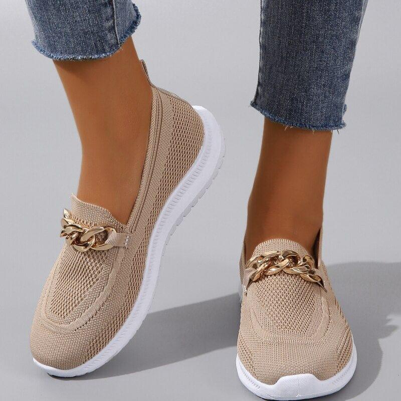 da donna in maglia Loafer Slip On