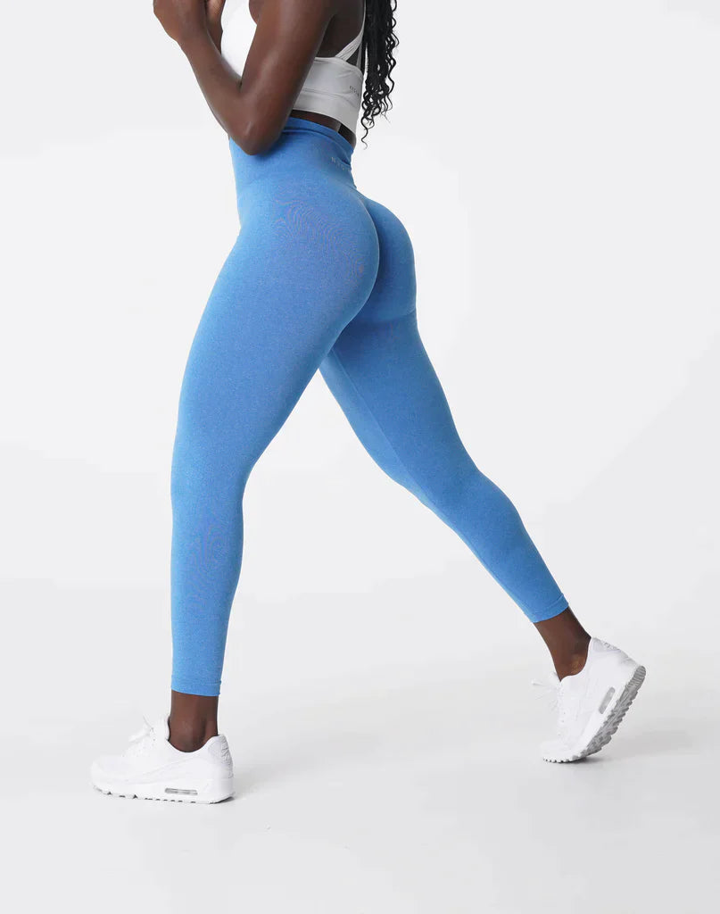 Blau nahtlose Leggings 