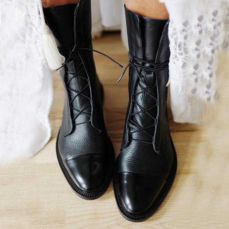 WOLFF | Vintage-Stiefeletten mit Absatz für Damen