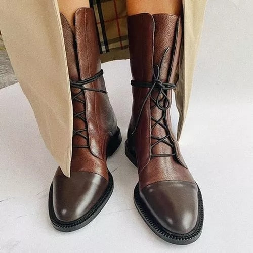 WOLFF | Vintage-Stiefeletten mit Absatz für Damen