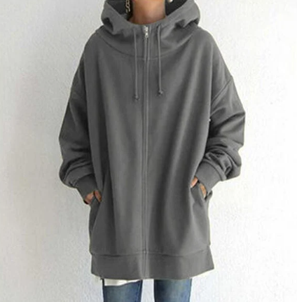 Damen-Hoodie mit Reißverschluss für Herbst/Winter