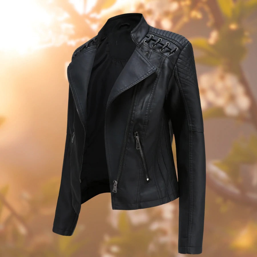 WOLFF - Lederjacke im Biker-Style