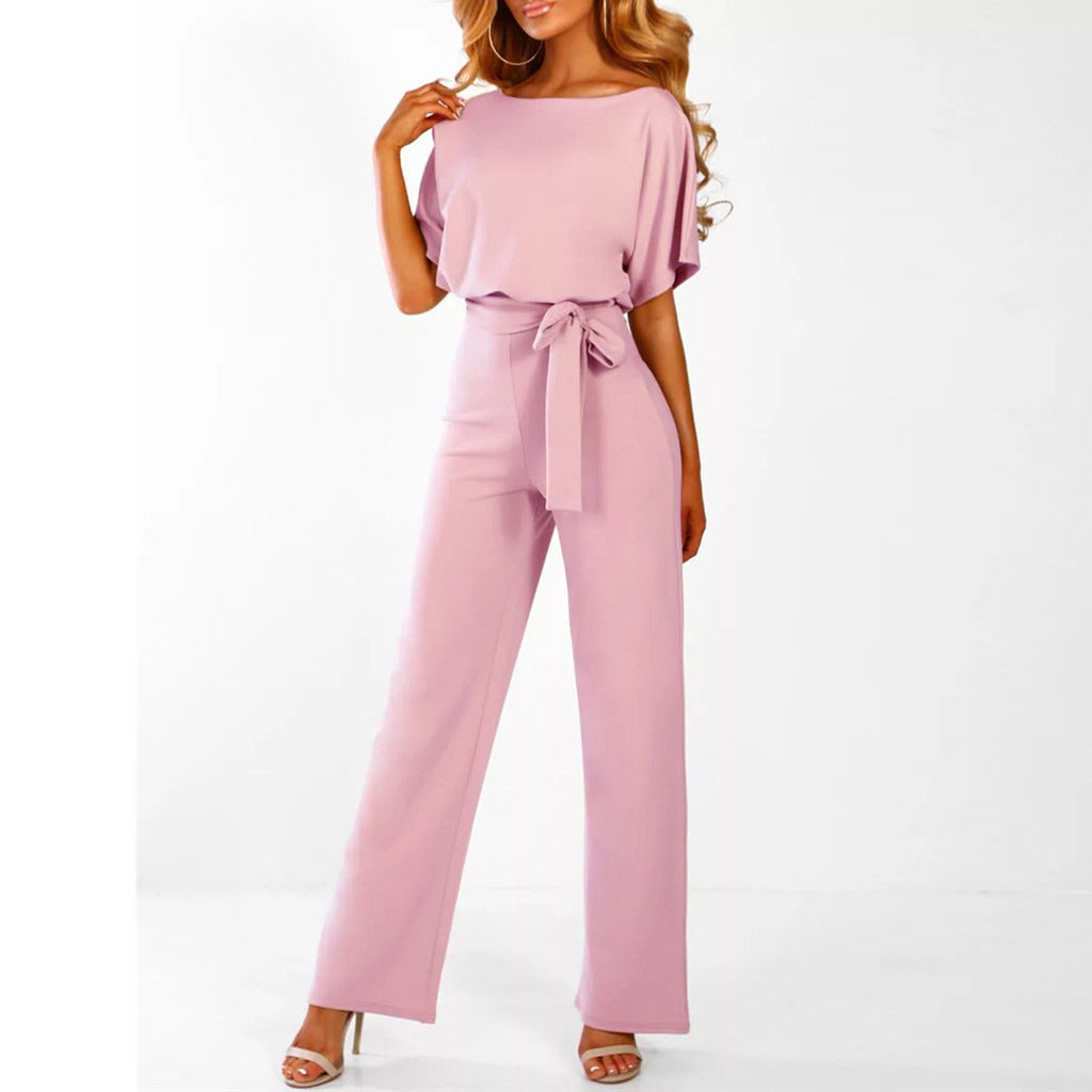 Rosa jumpsuit schick für damen