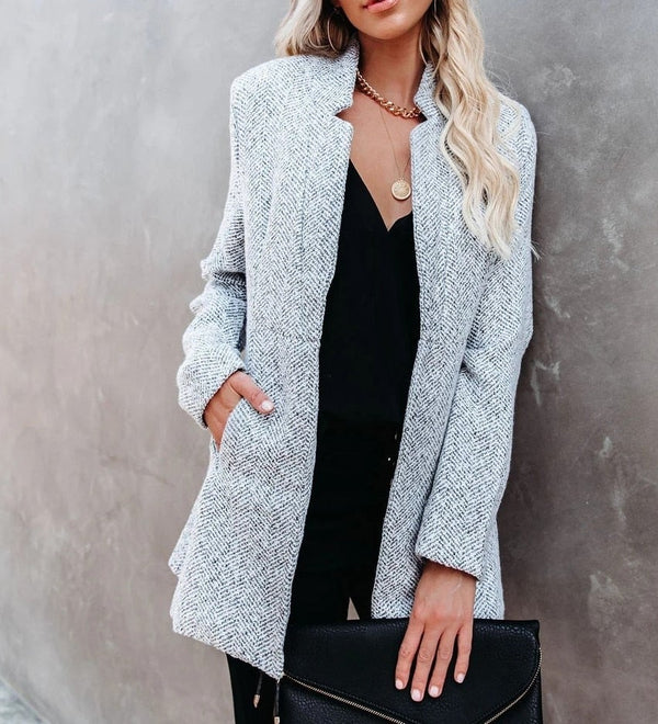 Coatly™ - Lässige Tweedjacke mit Kerbkragen für die Übergangszeit - Wolf Fashion